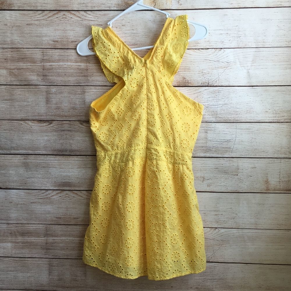 BLUE BLUSH EYELET ROMPER IN YELLOW - Picture 6 of 6